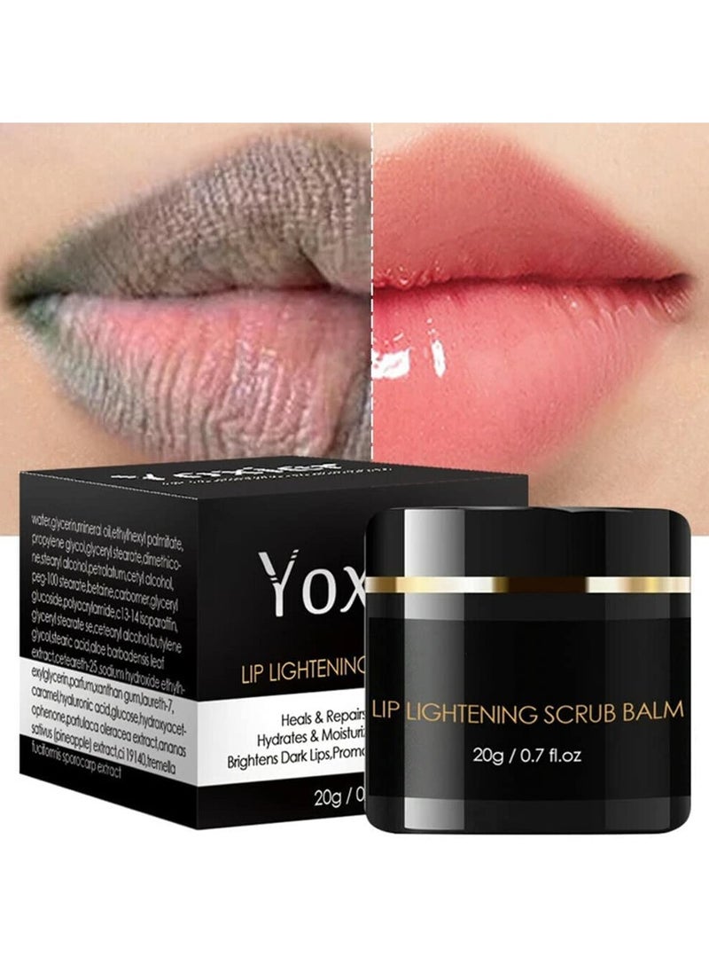 SYOSI - Lip Scrub For Dry Lips, 20g Lighten Dark Lips For Smoking Men Women Smoker, Gentle Lip Exfoliator for Smooth and Brighter Lips, Natural Balm Moisturizer Exfoliator Sleeping, for Dry Lips - Image 1