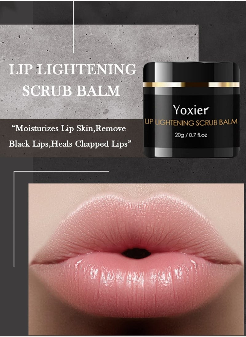 SYOSI - Lip Scrub For Dry Lips, 20g Lighten Dark Lips For Smoking Men Women Smoker, Gentle Lip Exfoliator for Smooth and Brighter Lips, Natural Balm Moisturizer Exfoliator Sleeping, for Dry Lips - Image 1