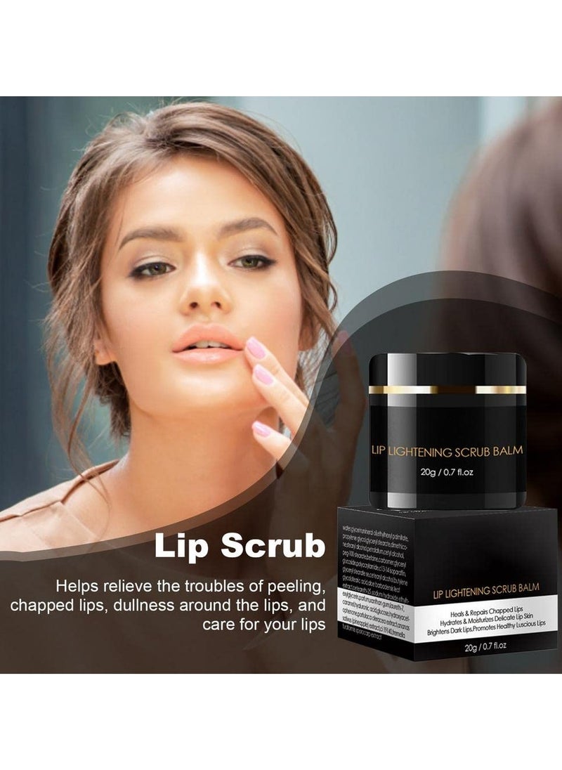 SYOSI - Lip Scrub For Dry Lips, 20g Lighten Dark Lips For Smoking Men Women Smoker, Gentle Lip Exfoliator for Smooth and Brighter Lips, Natural Balm Moisturizer Exfoliator Sleeping, for Dry Lips - Image 1