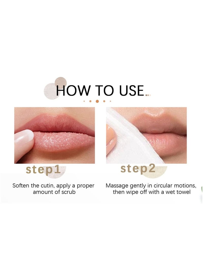 SYOSI - Lip Scrub For Dry Lips, 20g Lighten Dark Lips For Smoking Men Women Smoker, Gentle Lip Exfoliator for Smooth and Brighter Lips, Natural Balm Moisturizer Exfoliator Sleeping, for Dry Lips - Image 1