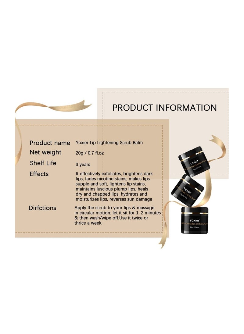 SYOSI - Lip Scrub For Dry Lips, 20g Lighten Dark Lips For Smoking Men Women Smoker, Gentle Lip Exfoliator for Smooth and Brighter Lips, Natural Balm Moisturizer Exfoliator Sleeping, for Dry Lips - Image 1