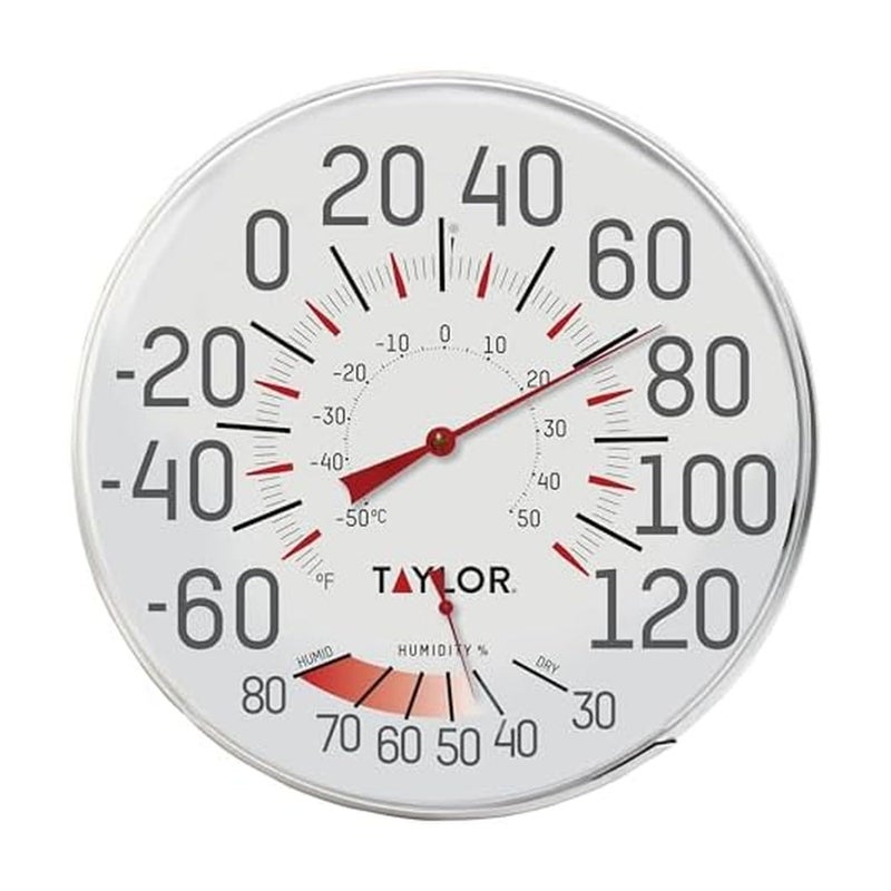 Taylor Precision Products Humidiguide Dial Thermometer (12-Inch), White, One Size - Image 5