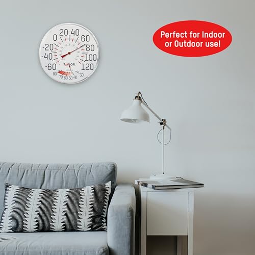 Taylor Precision Products Humidiguide Dial Thermometer (12-Inch), White, One Size - Image 4