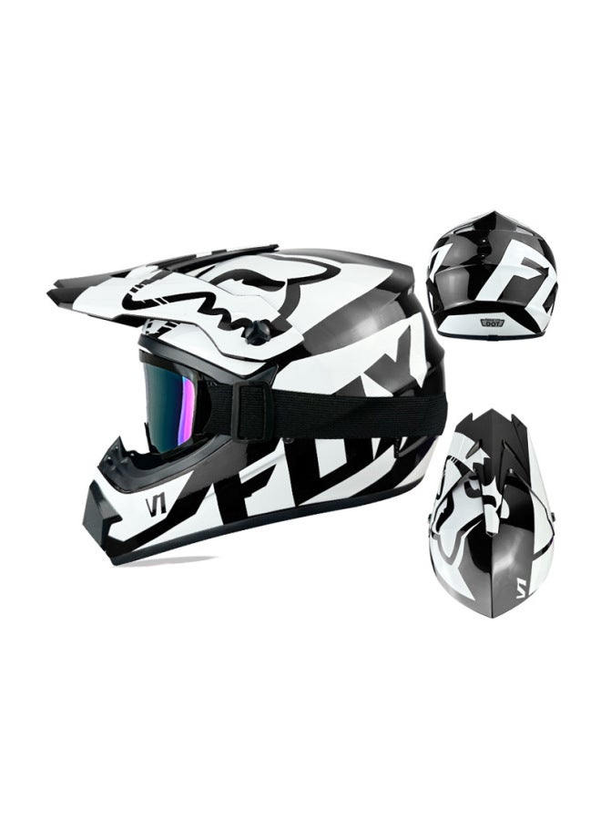 خوذة الطرق الوعرة Dot Beach Mountain خوذة كاملة الوجه خوذة ركوب الكارت للشباب خوذة السلامة للمركبات الكهربائية - Image 1