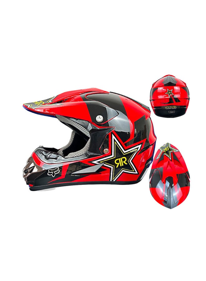 خوذة الطرق الوعرة Dot Beach Mountain خوذة كاملة الوجه خوذة ركوب الكارت للشباب خوذة السلامة للمركبات الكهربائية - Image 3