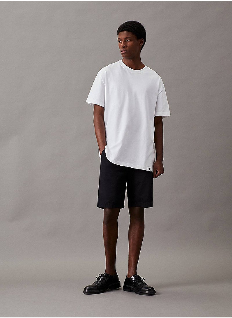 Calvin Klein Jeans Men's Slim Stretch Twill Chino Shorts -  cotton stretch twill, Black  - Image 2