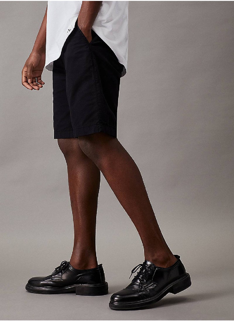 Calvin Klein Jeans Men's Slim Stretch Twill Chino Shorts -  cotton stretch twill, Black  - Image 3