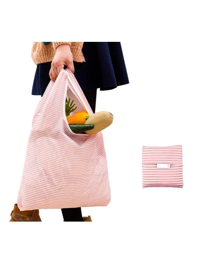 Portable Reusable Shopping Grocery Bag with Pouch Foldable, Washable ,  Heavy Duty Tote, Eco-Friendly Purse Bag Fits in Pocket Waterproof & Lightweight Reusable Grocery Bag  - Image 3