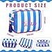 Sanwuta Mahjong Tile Bag with Zipper Striped Embroidered Mahjong Storage Pouch Mah Jong Bags for Tiles Board Game Pieces Game Party Travel Gatherings AccessoriesDark BlueClassic - Image 4