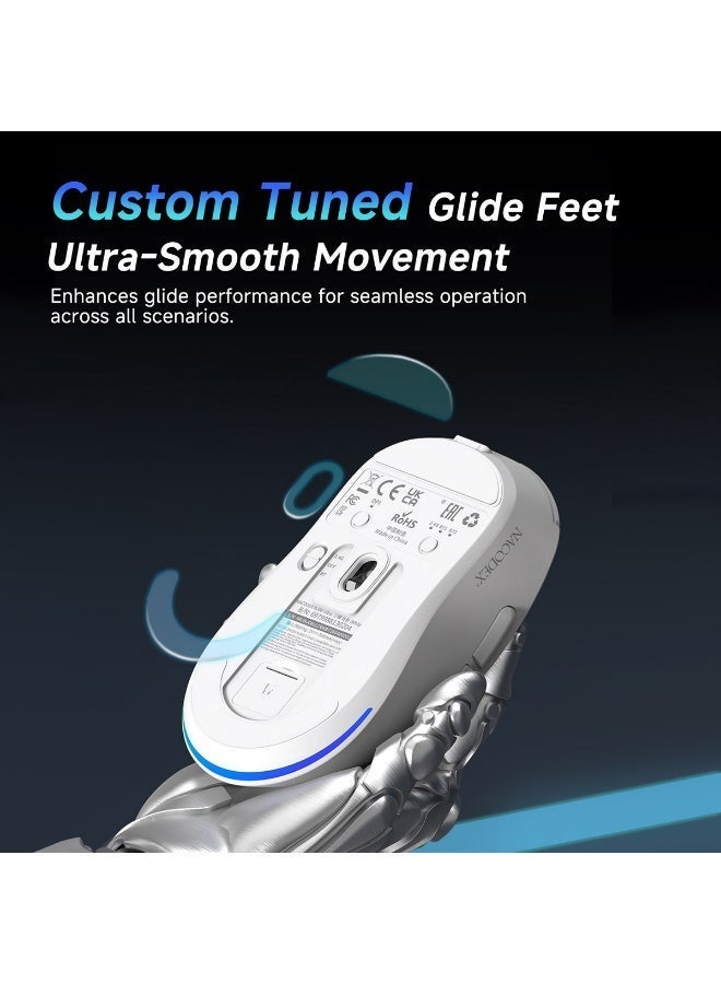 Nacodex NJ08 Ultra wireless gaming mouse, PAW3950 flagship sensor,  polling rate, 42000DPI, the third mock examination connection, Bluetooth, 2.4G, USB-C, ultra-light ergonomic design - Image 5