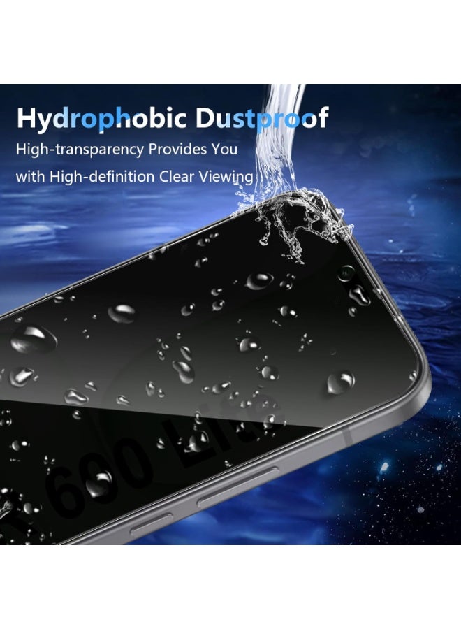 Muzz Honor 600 Lite 5G Privacy Tempered Glass Screen Protector, Anti-Spy, 9H Hardness, 2 Pack - Image 3