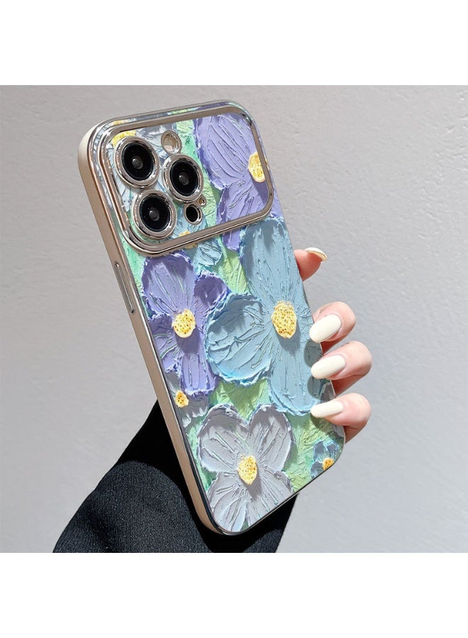 NIBEMINENT Electroplated Flowers Protective TPU Case Cover For iPhone 14 Plus, Refreshing Crayola Flower - Image 2