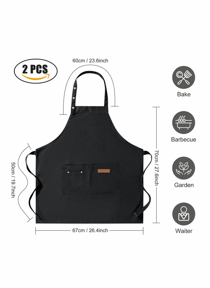 2 Pack Kitchen Apron for Women, Unisex Adjustable Cooking Apron with Pockets, Canvas Waterproof Apron for Home Kitchen, Restaurant, Coffee House - pzsku/ZDE030B67E76BB7DD5334Z/45/_/1725545209/715b2703-e93c-49a5-ac77-75854a54667d