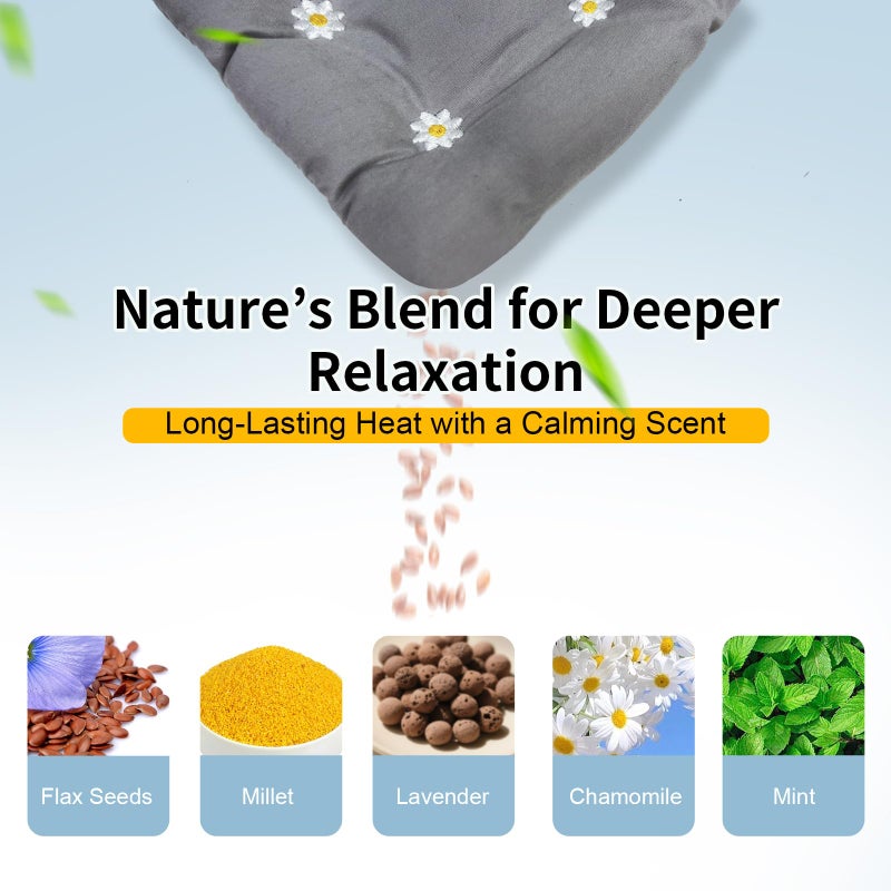 uncn Heating pad for Neck Shoulders and Back Microwavable Machine Washable 27x5 Microwave Rice Bag for Heat Therapy Reusable Hot Pack for Muscle Cramps Moist Warm Bean Bag for Pain Relief Levender Scented - Image 4