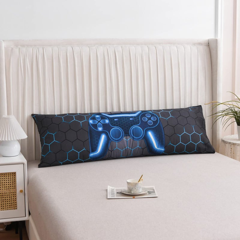 NTBED غطاء وسادة ألعاب Ntbed Gody Body Cover 100 ٪ مع إغلاق مغلف للأطفال الأولاد البالغين (20 "" x54 "Blue) - Image 4