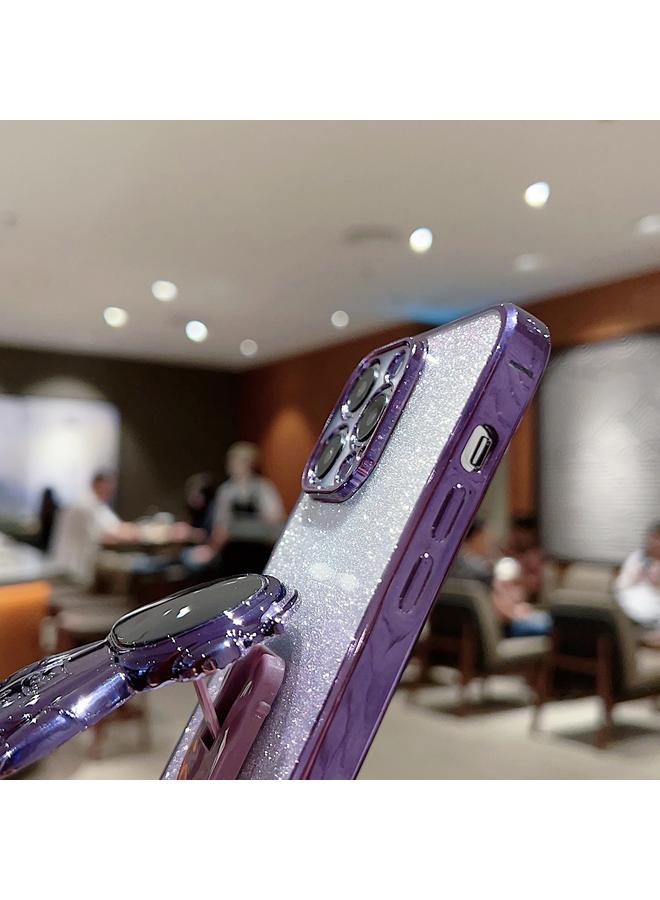 زبون جراب لهاتف iPhone 13 Pro Max، جراب هاتف بتصميم رائد فضاء بلون متدرج لامع - Image 4