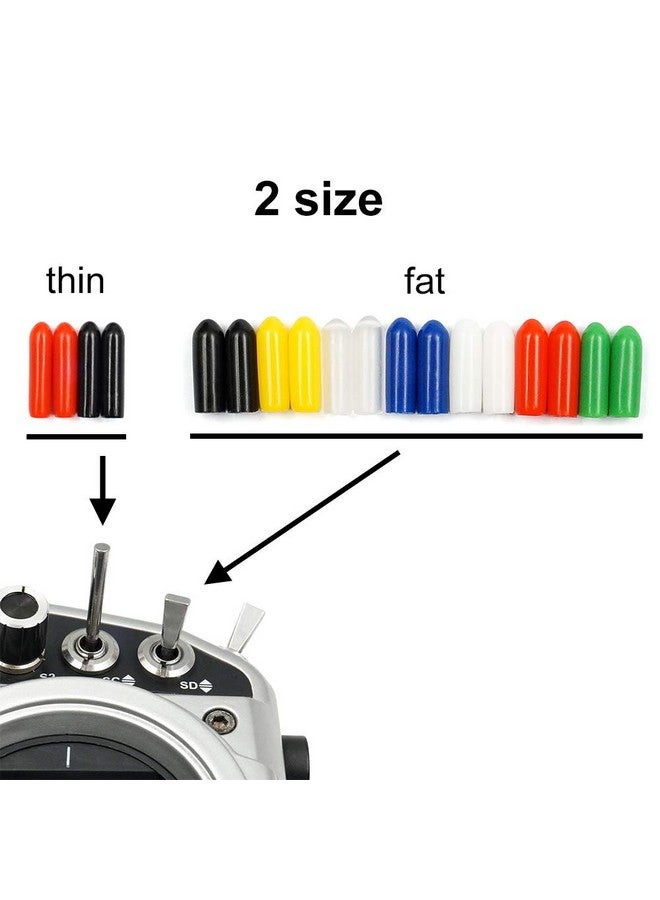elechawk 18 Pcs Anti-Slipping Switch Rubber Cap Sheath Cover For Radiomaster Tx16S Jumper T16 T18 Frsky X9D Qx7 Flysky Spektrum Dx8E Nx8 Radiolink And Futaba Transmitter  - Image 2