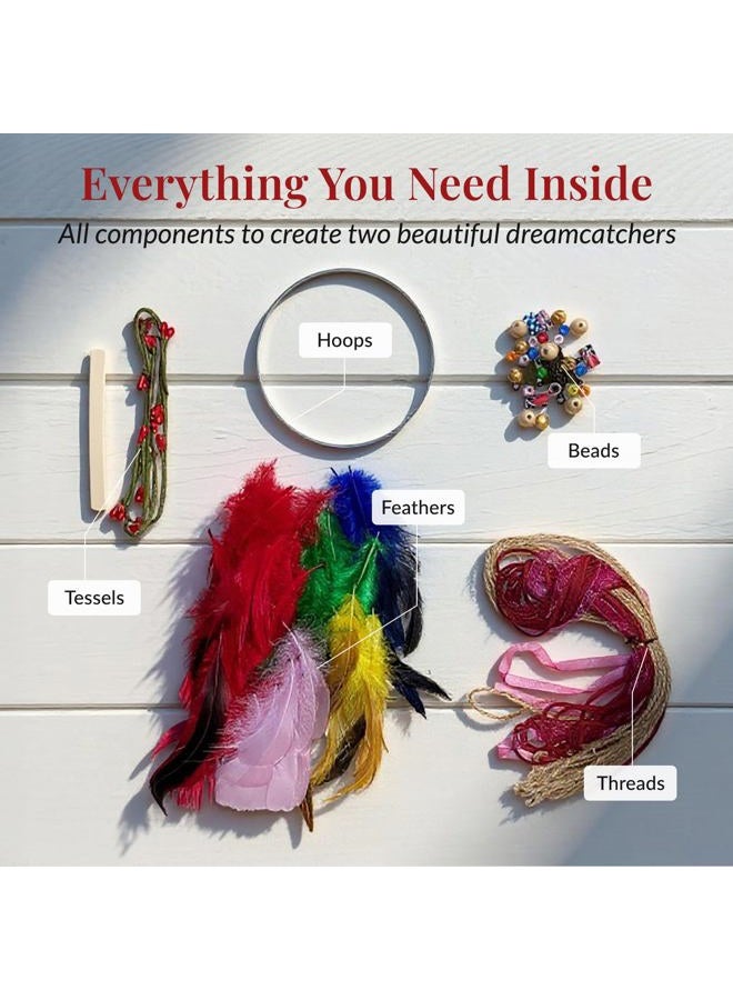 NoctisCorvus DIY Dream Catcher Kit (2 Pack): Make Your Dreamcatcher for Kids & Adults, Unleash Your Creativity, Create Two Unique Talismans, Make Your Very own Dream Catcher - Image 2