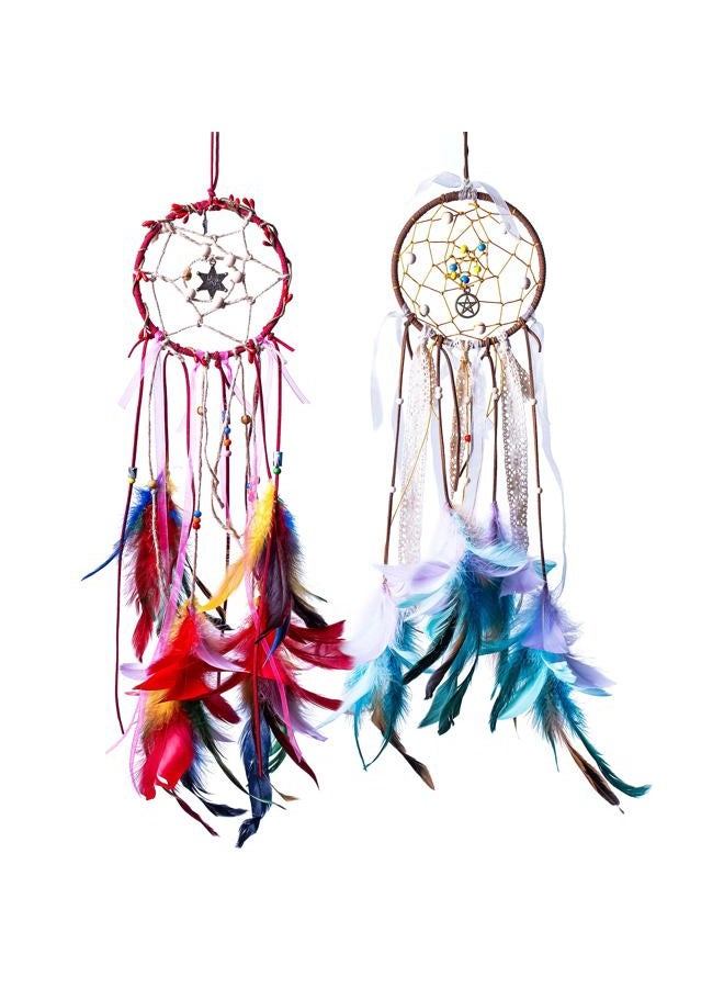 NoctisCorvus DIY Dream Catcher Kit (2 Pack): Make Your Dreamcatcher for Kids & Adults, Unleash Your Creativity, Create Two Unique Talismans, Make Your Very own Dream Catcher - Image 1