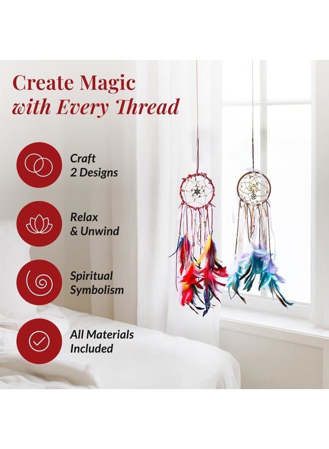 NoctisCorvus DIY Dream Catcher Kit (2 Pack): Make Your Dreamcatcher for Kids & Adults, Unleash Your Creativity, Create Two Unique Talismans, Make Your Very own Dream Catcher - Image 3