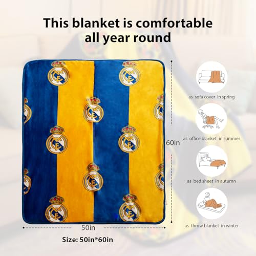 Real Madrid Silk Touch Sherpa Lined Throw Blanket 50x60 - Image 3