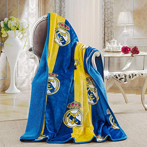 Real Madrid Silk Touch Sherpa Lined Throw Blanket 50x60 - Image 4