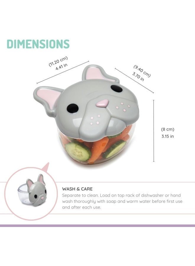 melii حاويات وجبات خفيفة على شكل حيوانات مع أغطية للأطفال الصغار - تخزين طعام آمن ومرحب - Image 2