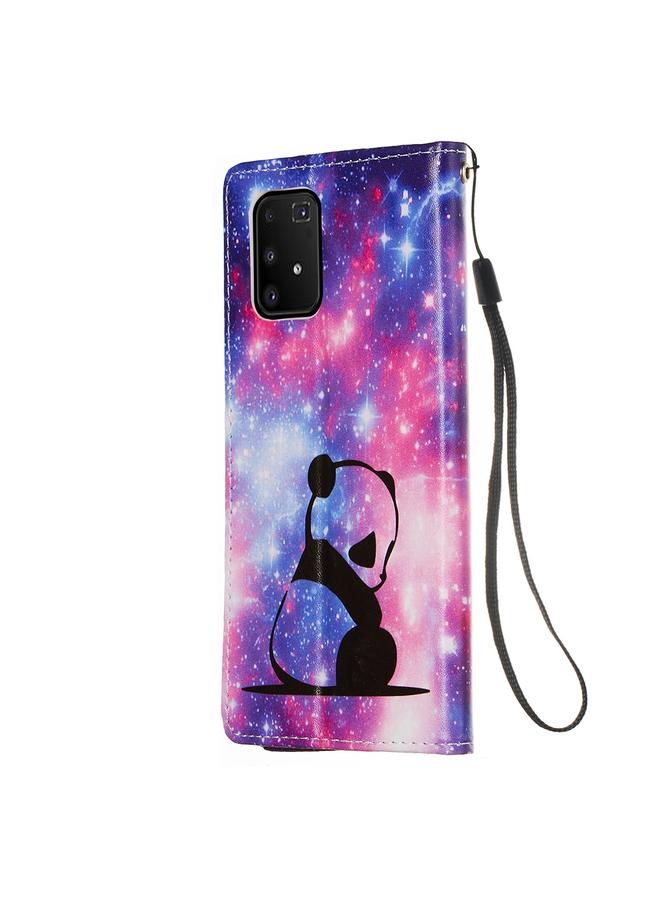 Zaboon Case For Galaxy M80s Colored Drawing Pattern Plain Weave Horizontal Flip Leather Case with Holder & Card Slot & Wallet&Lanyard - Image 3