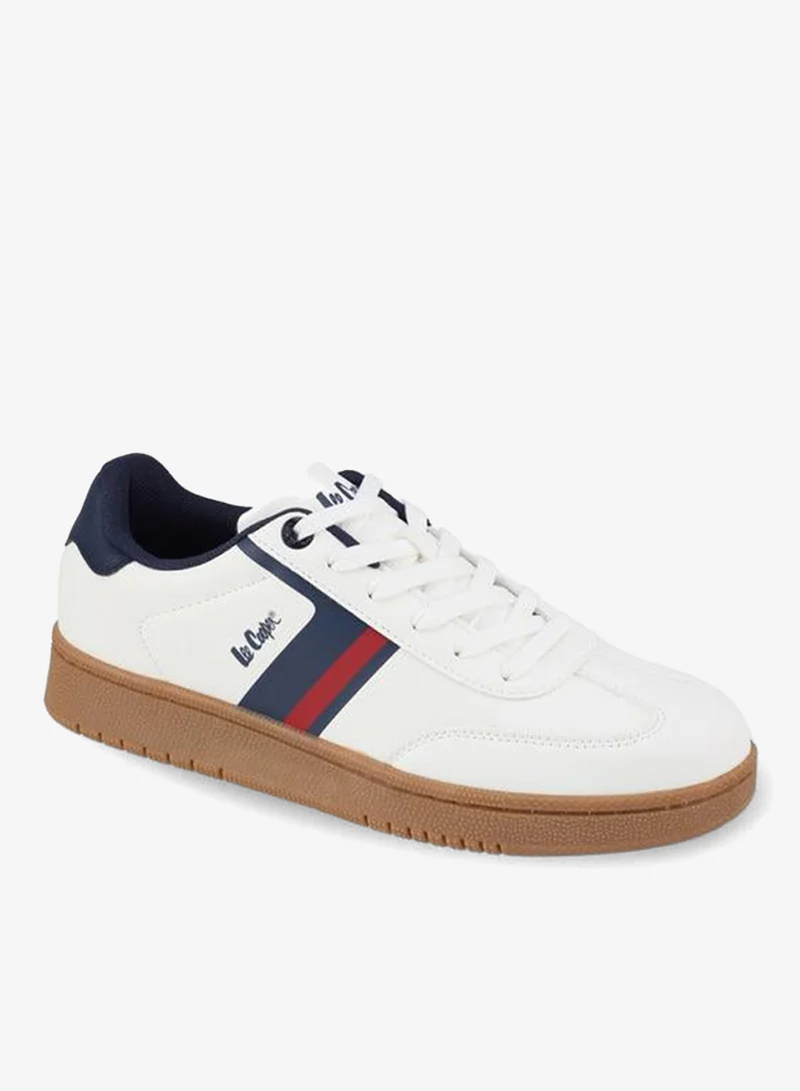 لي كوبر Striped Lace-Up Ankle School Sneakers