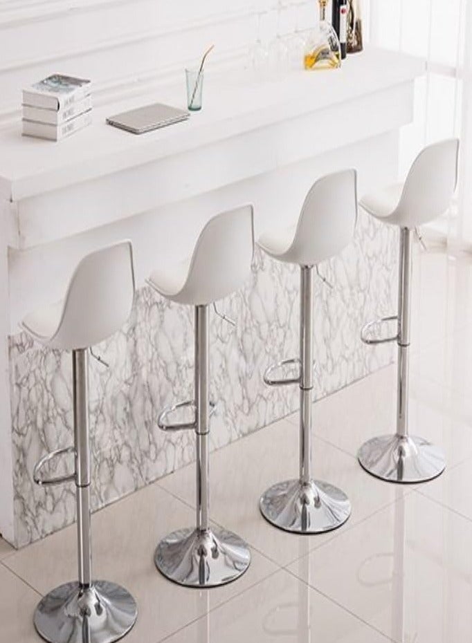 Bar Chair Set Bar Chair Modern Minimalist Front Desk Chair Lift Rotating Plastic Chair Home High Stool Bar Chair Backrest Bar Stool - Image 3