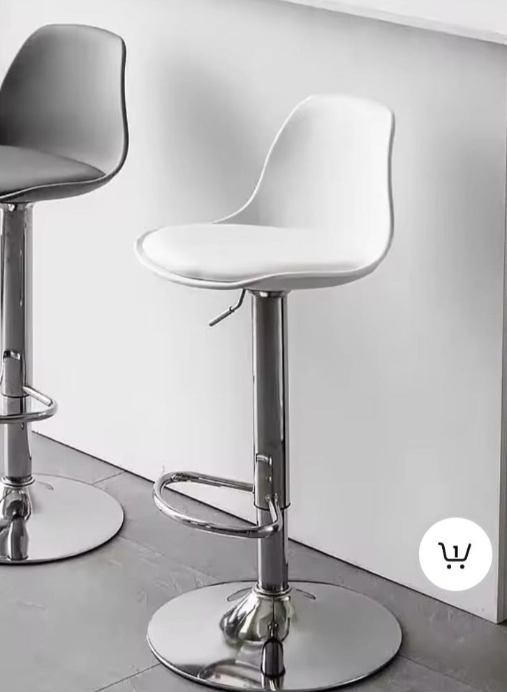 Bar Chair Set Bar Chair Modern Minimalist Front Desk Chair Lift Rotating Plastic Chair Home High Stool Bar Chair Backrest Bar Stool - Image 2