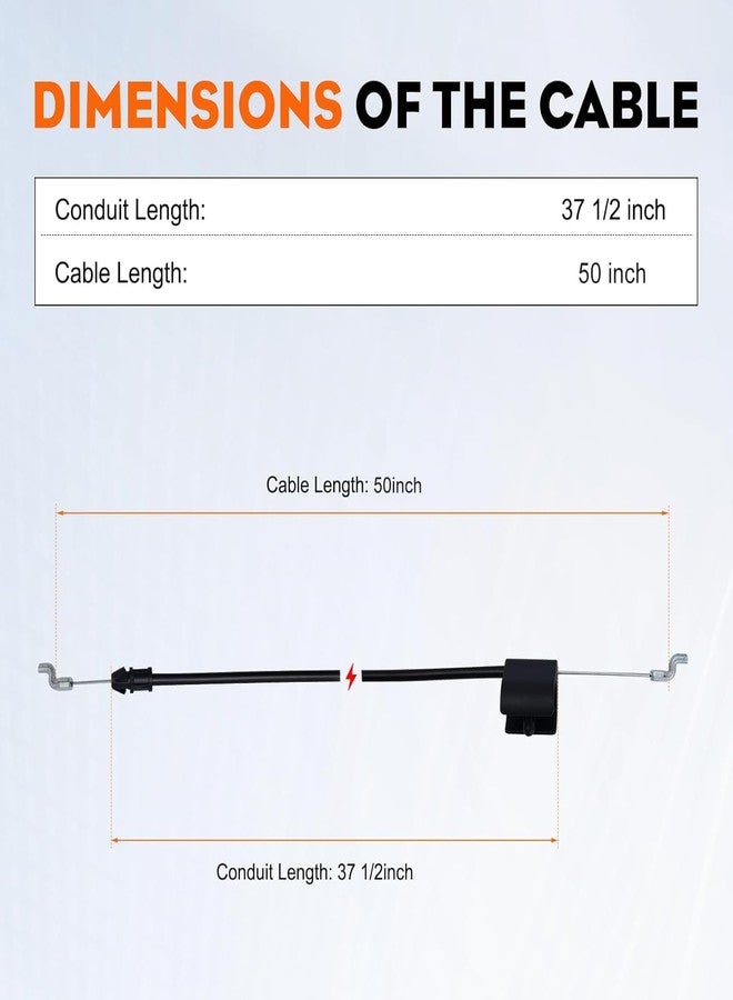 Hipa 746-0957 Zone Control Cable (37-1/4-Inch) for Mtd 946-0957 Troy Bilt TB110 TB130 Murray ME21550 ME21625 Replacement for Cub Cadet CC109 CC469 Lawn Mower Craftsman 21" Walk Behind Mower - Image 2