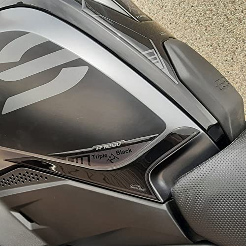 Resin Bike Motorcycle 3D Stickers Compatible with BMW R 1250 GS Triple Black 20212024 Knee Side Protections from Bumps and Scratches Pair of Resin Stickers Made in Italy - Image 1