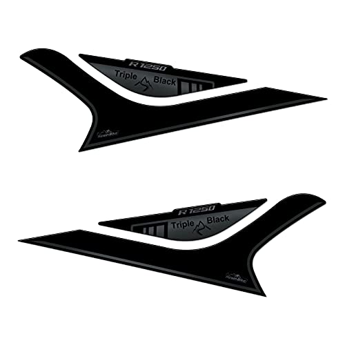 Resin Bike Motorcycle 3D Stickers Compatible with BMW R 1250 GS Triple Black 20212024 Knee Side Protections from Bumps and Scratches Pair of Resin Stickers Made in Italy - Image 3