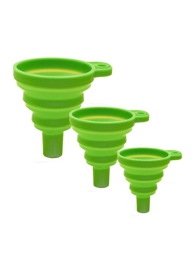 Beauenty Set of 3 Collapsible Silicone Funnels – Compact and Portable for Easy Kitchen Use  - Image 2