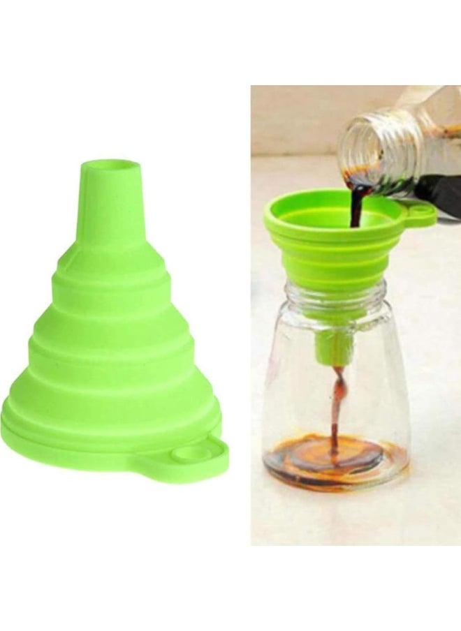 Beauenty Set of 3 Collapsible Silicone Funnels – Compact and Portable for Easy Kitchen Use  - Image 4
