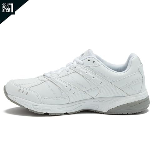 Avia Avi-Union II Non Slip Shoes for Women - Lace Up Comfort Women's Work or Walking Sneakers - White/Chrome Silver, 8.5 Medium - Image 3