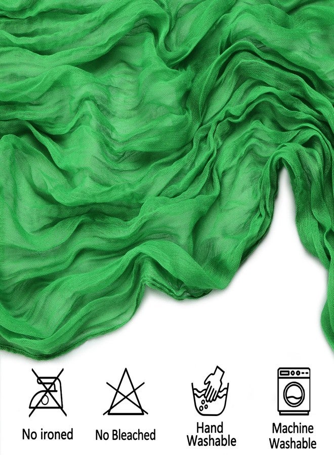 CKIKU 6 Pack Green Cheesecloth Table Runner 35x120 Inch Gauze Rustic Boho Table Runner 10FT Cheese Cloth for Wedding Decor Party Bridal Baby Shower Spring Table Decoration - Image 3