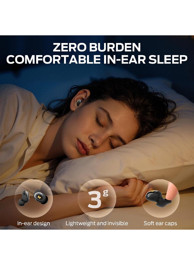 Monster Sleep Ear200, Wireless in-Ear Headphones, Bluetooth 6.0 Sleep Headphones, with ANC Active Noise Cancellation Designed for Side Sleepers, 30 Hours of bass Stereo Sound - Black - Image 5