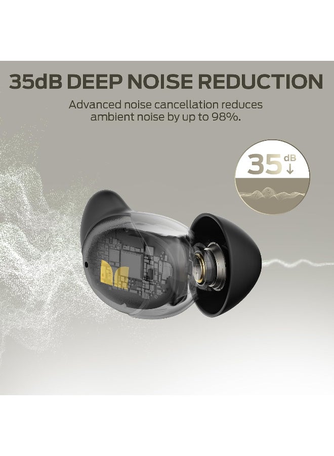 Monster Sleep Ear200, Wireless in-Ear Headphones, Bluetooth 6.0 Sleep Headphones, with ANC Active Noise Cancellation Designed for Side Sleepers, 30 Hours of bass Stereo Sound - Black - Image 4