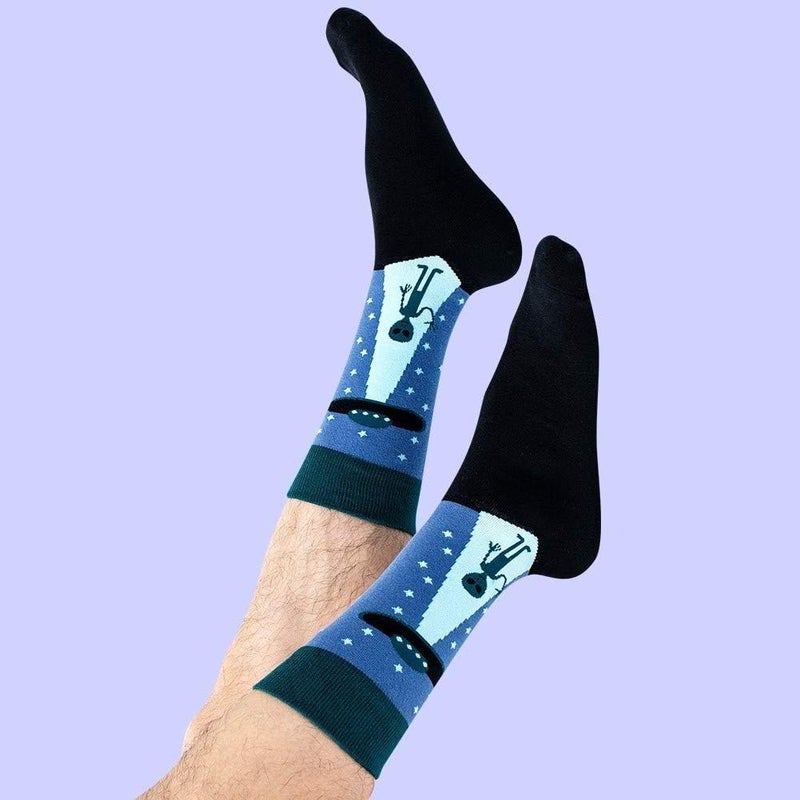 BISOUSOX Mens Dress Socks Funny Fun Colorful Crazy Funky Crew Socks for Men Novelty Happy Cotton Size 9-12 - Image 5