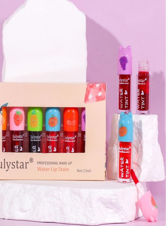 Joyeee 6Pcs Tinted Lip Oil Set, Non-Sticky Moisturizing Shiny Plumping Lip Liquid Lipgloss Set for All Skin Tones, Small Cute Birthday Gift Ideas for Teen Girs - Image 5