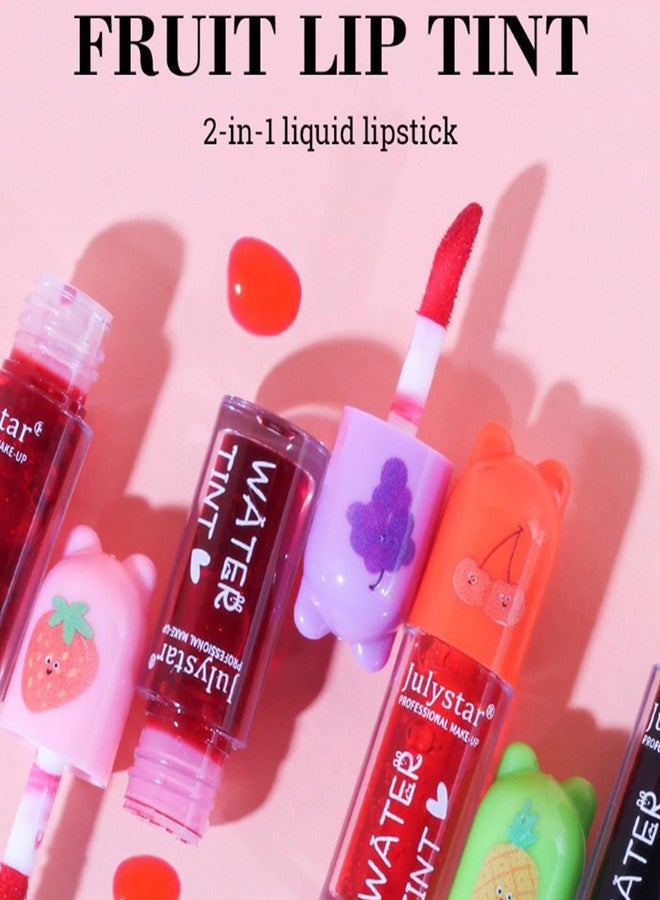 Joyeee 6Pcs Tinted Lip Oil Set, Non-Sticky Moisturizing Shiny Plumping Lip Liquid Lipgloss Set for All Skin Tones, Small Cute Birthday Gift Ideas for Teen Girs - Image 2