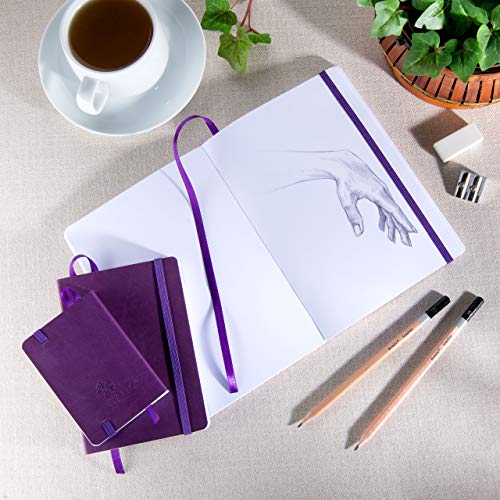 Pentalic 6" x 8" Pocket Sketchbook Traveler Journal, 160 Pages, Purple - Image 5