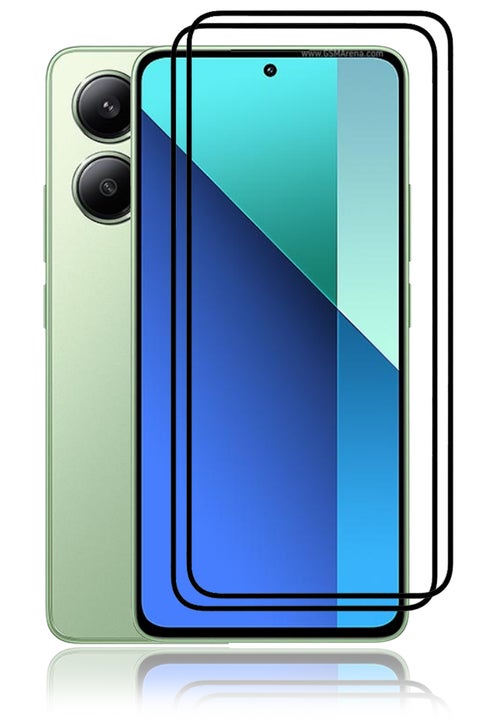 واقي شاشة زجاجي كامل الشاشة لهاتف Xiaomi Redmi Note 13 5G - أسود