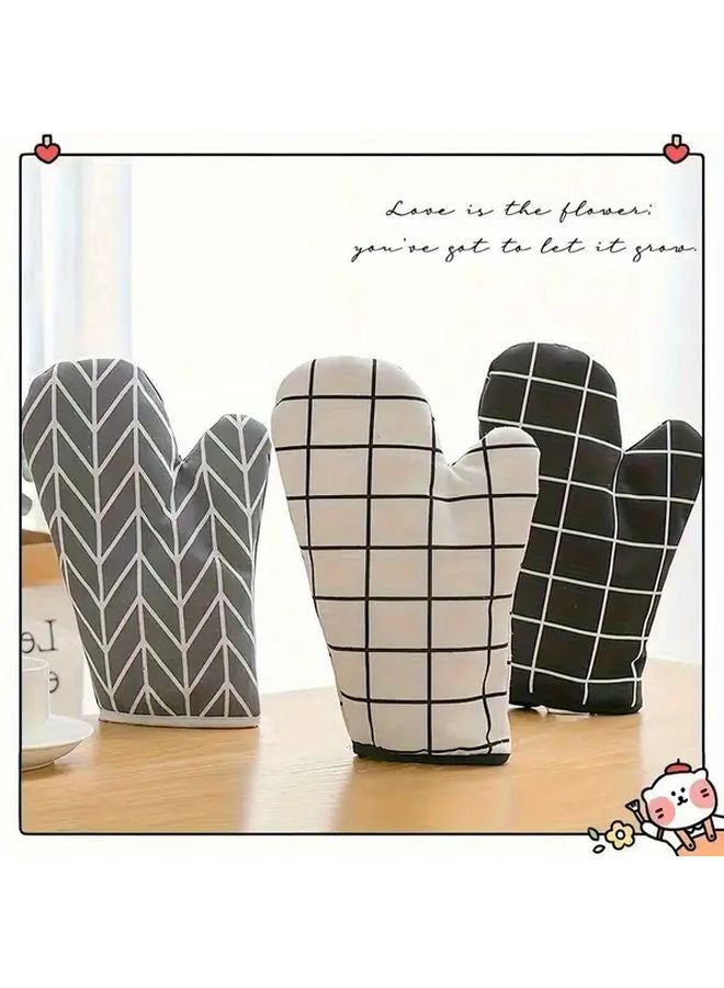 White Nordic Style Kitchen Glove Set 2pcs For Daily Cooking And Outdoor Gatherings - Image 2
