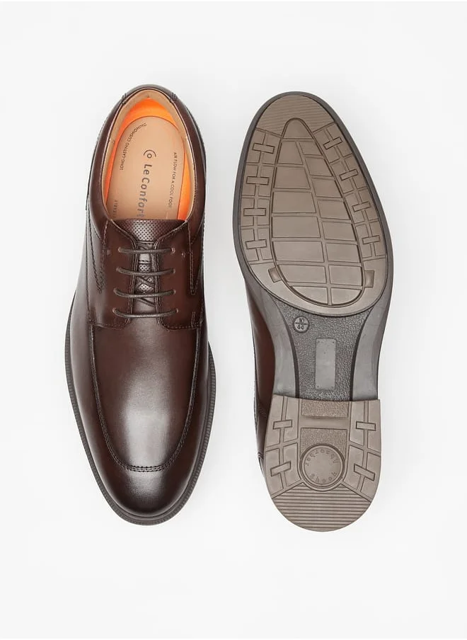 Le Confort Mens Derby Shoes With Lace-Up Closure