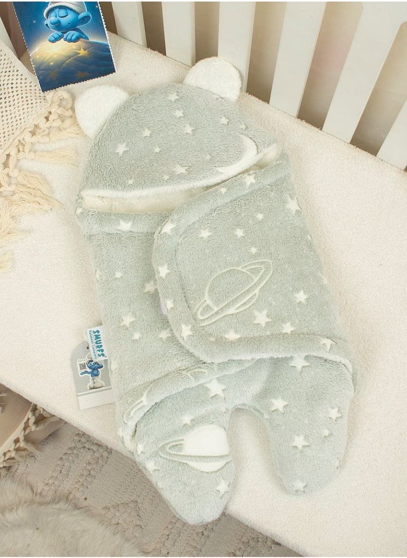 Generic - Baby Swaddle Wrap Newborn Blanke 0-18 Months Baby Winter Sleeping Bag,Autumn and Winter Thicken Warm Cute Plush Quilt for Baby and Kids - Image 1