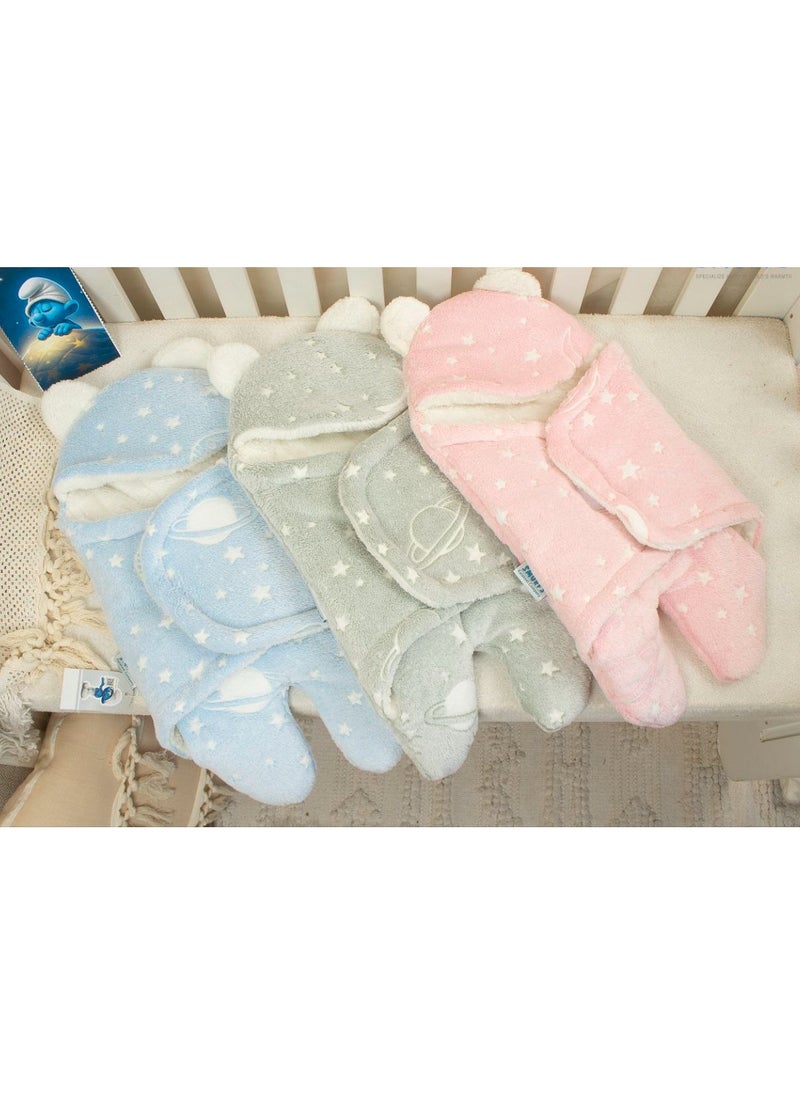 Generic - Baby Swaddle Wrap Newborn Blanke 0-18 Months Baby Winter Sleeping Bag,Autumn and Winter Thicken Warm Cute Plush Quilt for Baby and Kids - Image 1