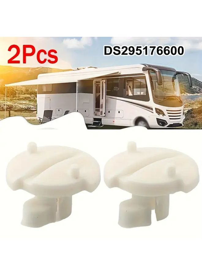 2pcs RV Refrigerator Vent Covers ABS Durable Winter Closing Clips Coffee Brown - Image 1